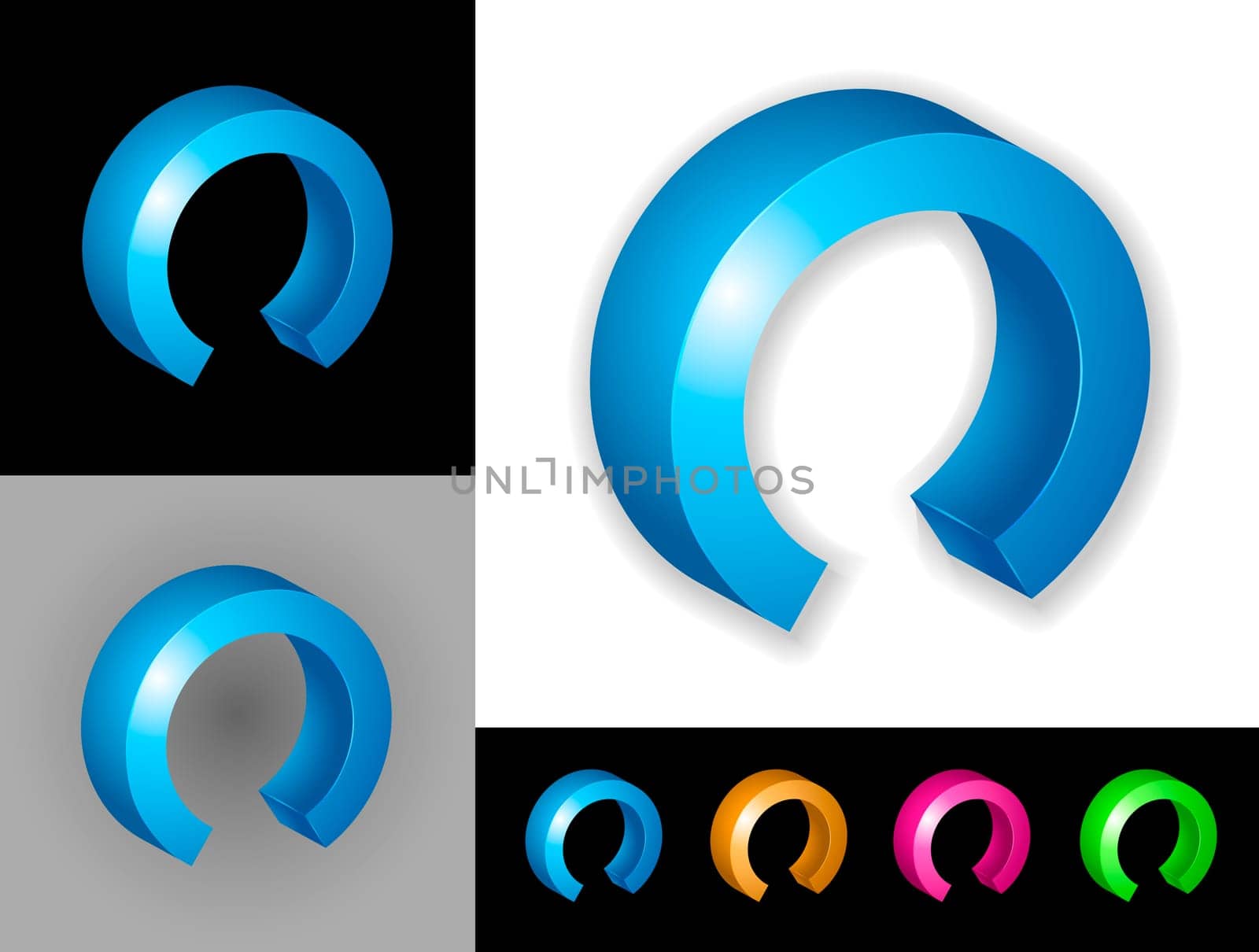 Abstract graphic design of 3d icon or symbol