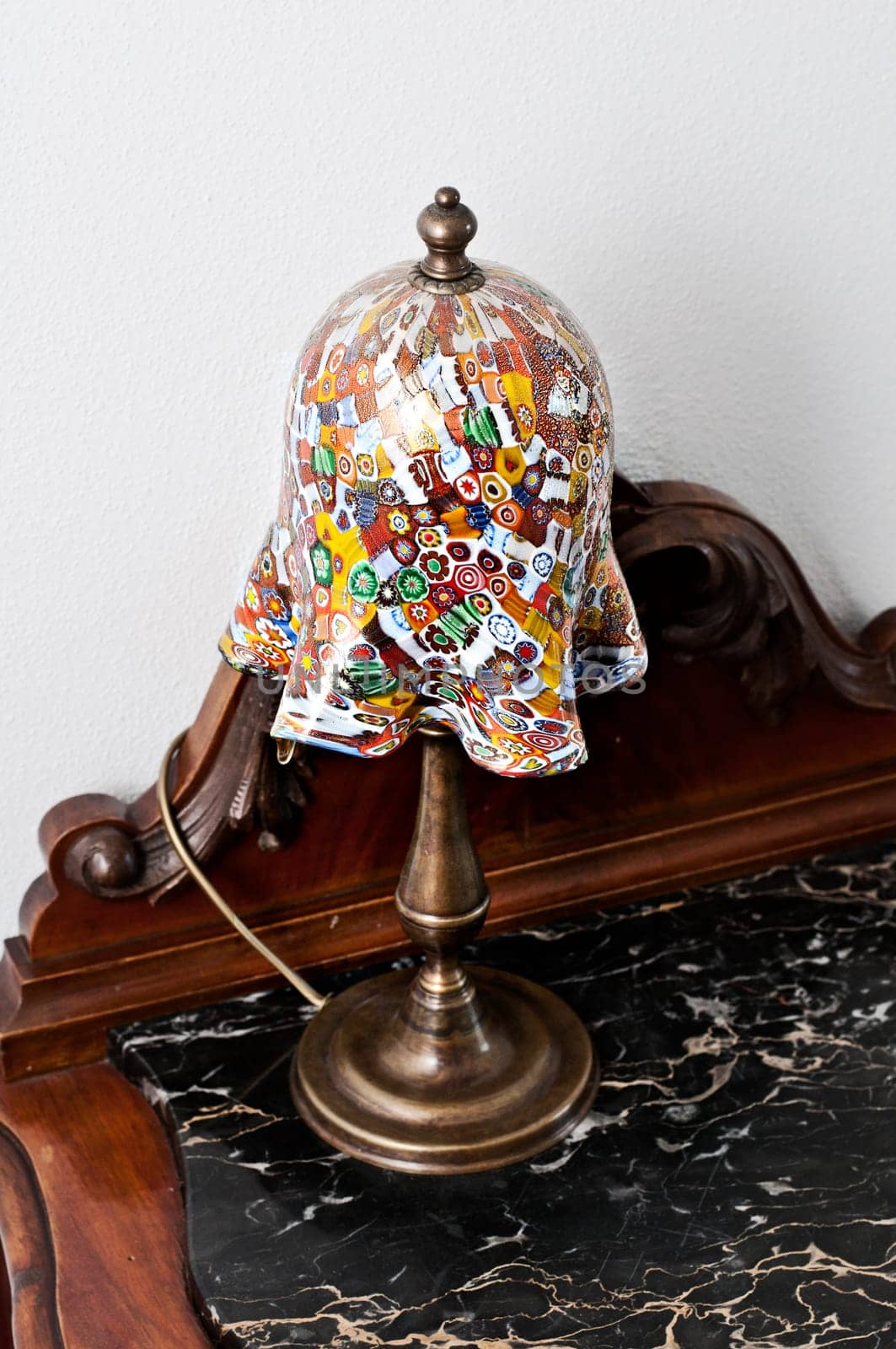 glass Bedside Lamp from Murano, Venice Italy