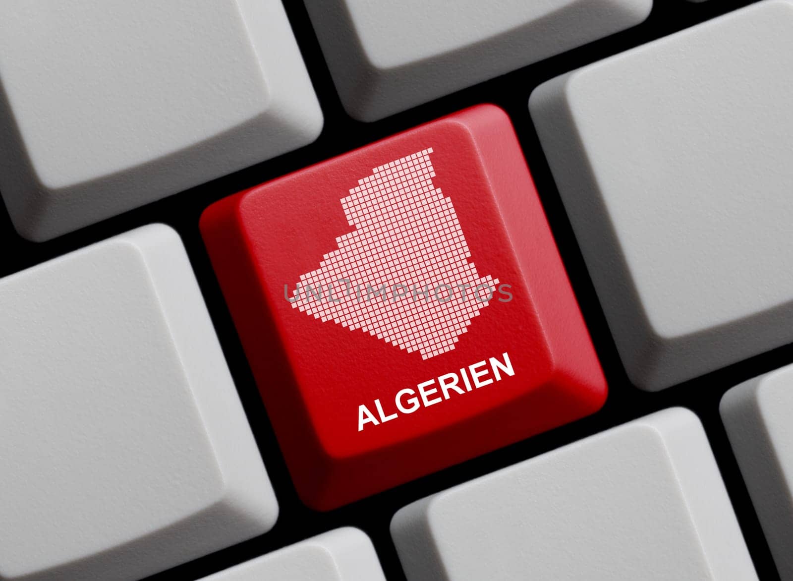 Algeria - Outline on keyboard