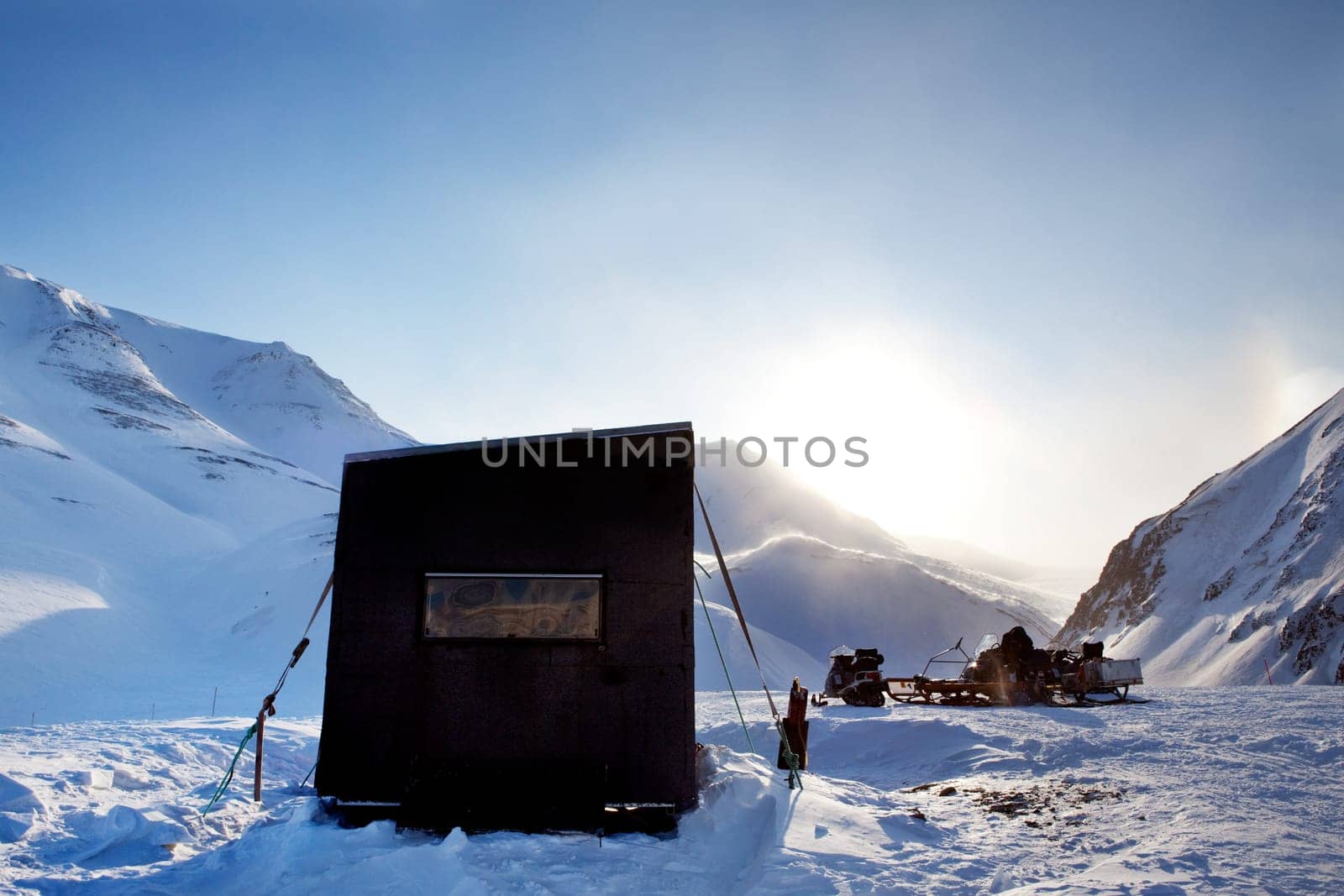 A base camp for a winter expedition - Spitsbergen, Svalbard, Norway