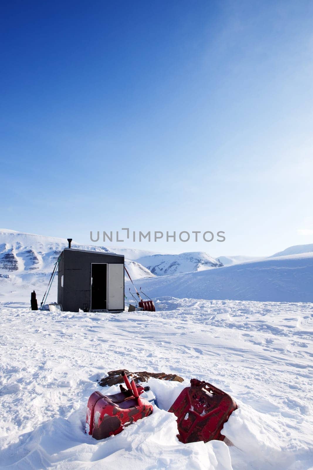A base camp for a winter expedition - Spitsbergen, Svalbard, Norway
