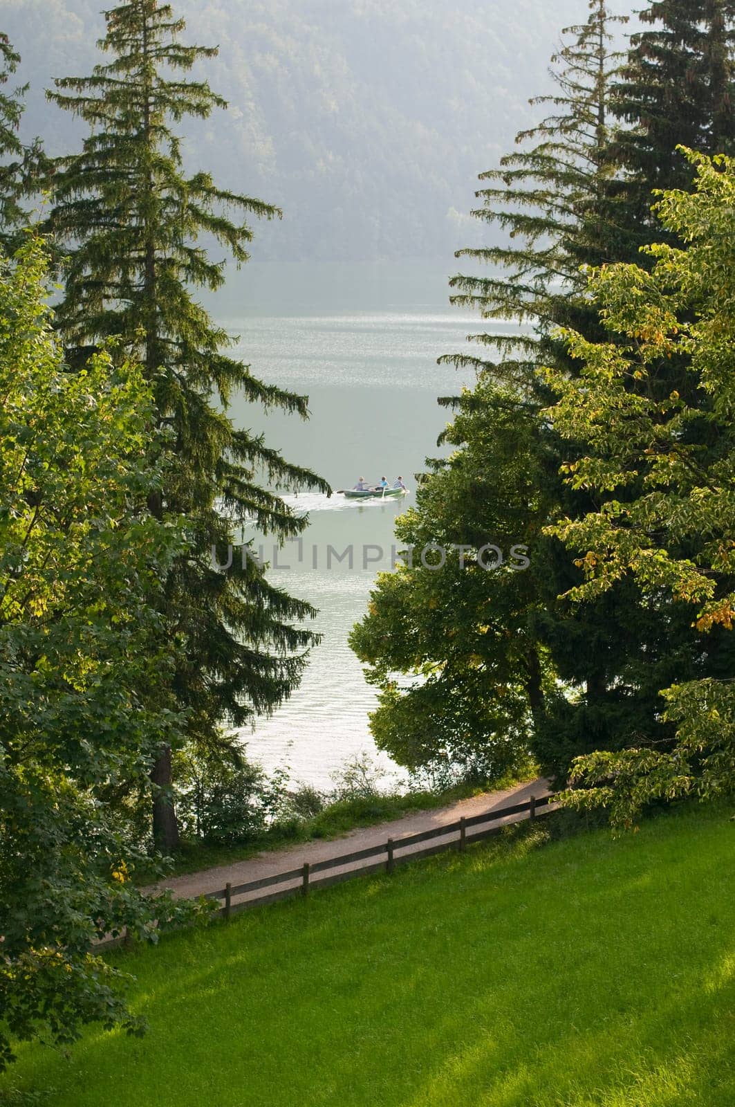 rowing boat on the wweissensee