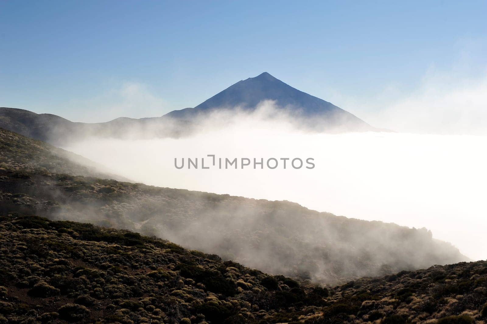 El Teide on Tenerife with cloud bank