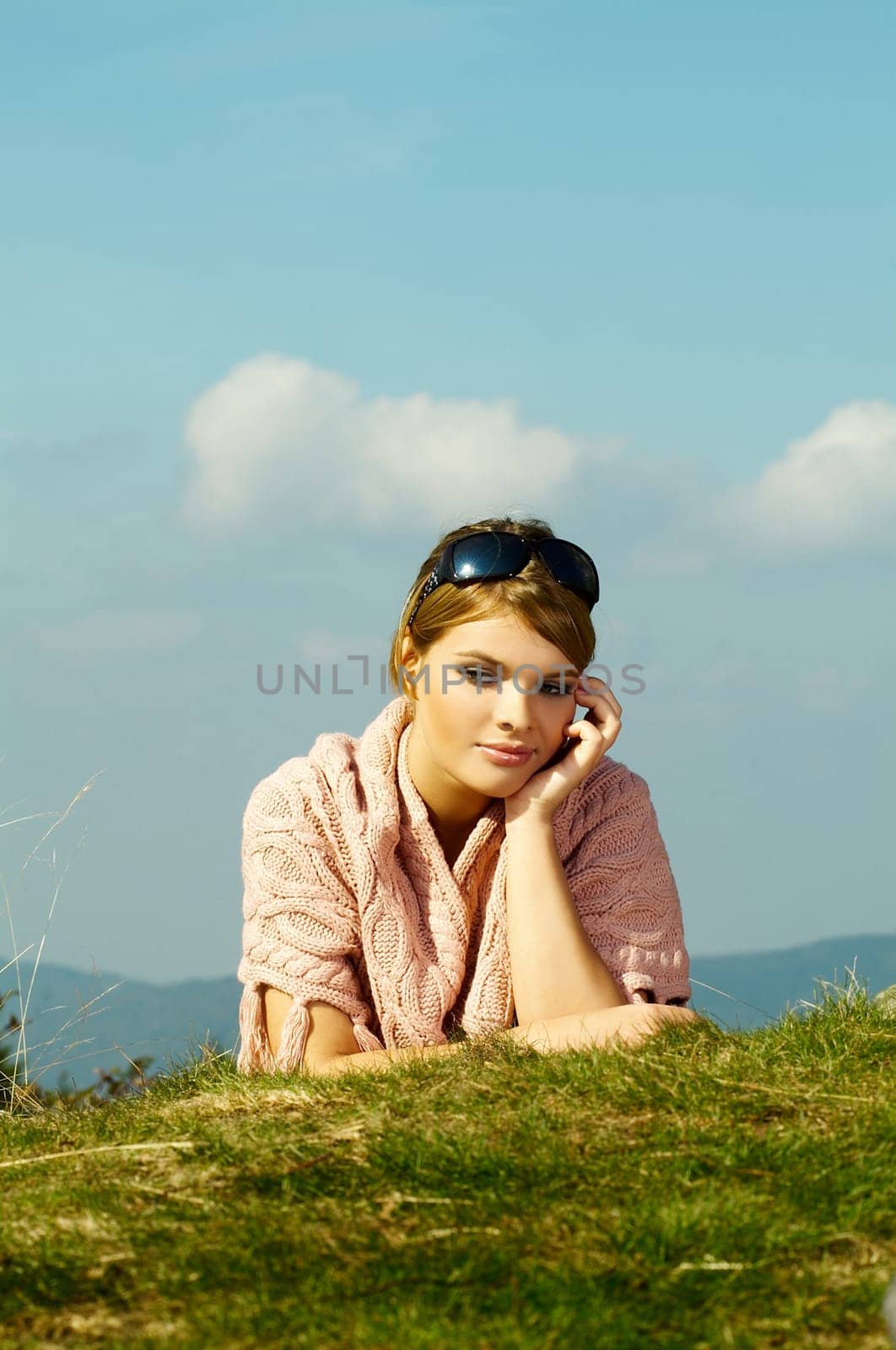 20-25 years old beautiful sexy woman portrait in autumn outdoors