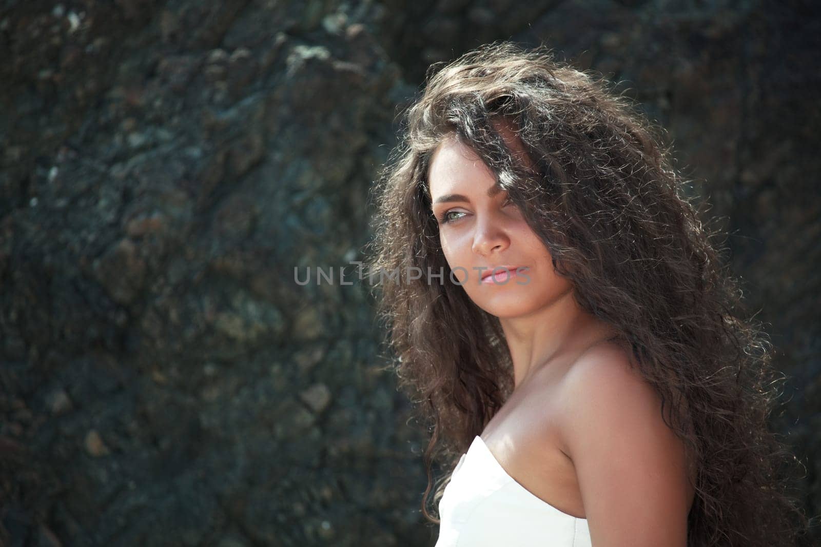 Outdoor portrait of a young beautiful woman