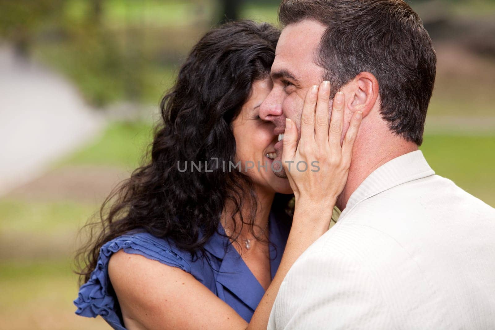 A couple in the park - having fun and relaxing