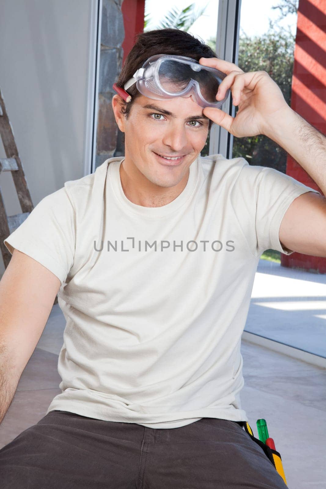 Portrait of a young man with eyegear