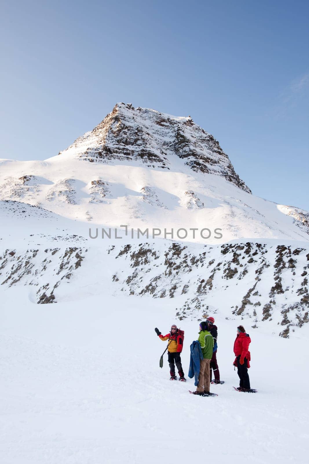 A guide on a short winter trek, Svalbard Norway
