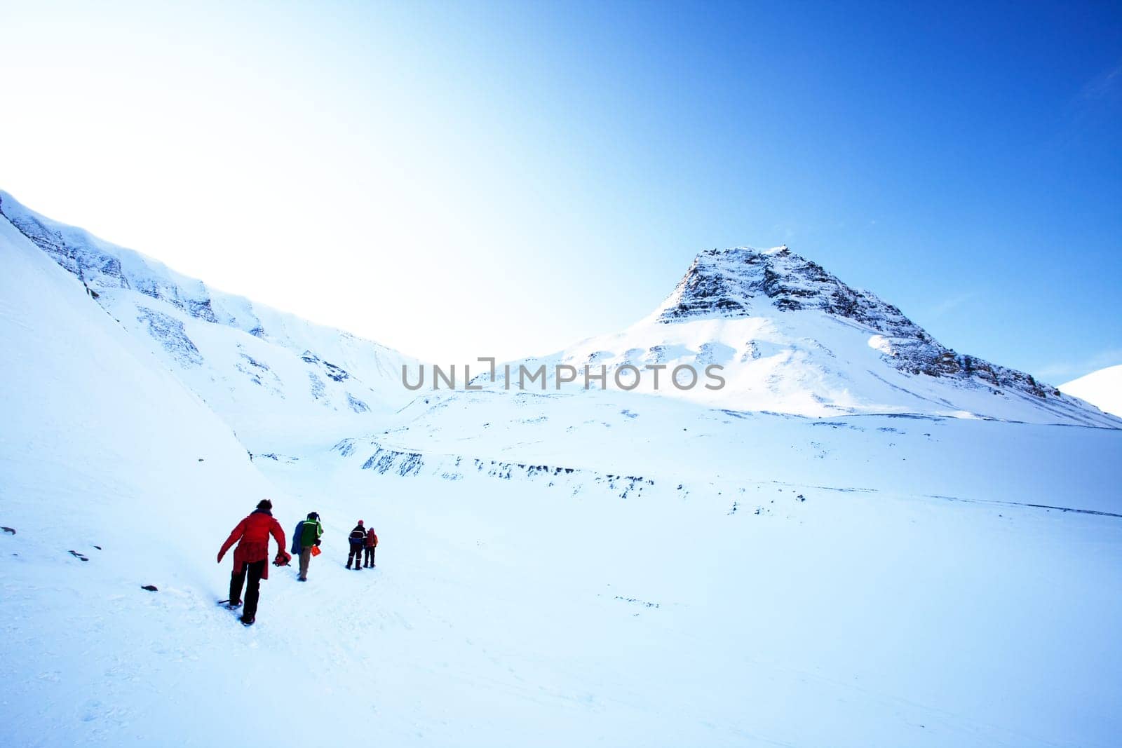 A short trek across a winter landscape