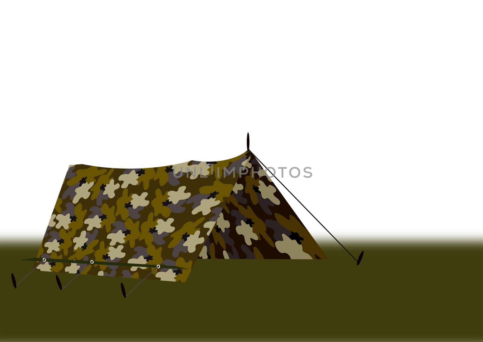 camping tent in the African savannah