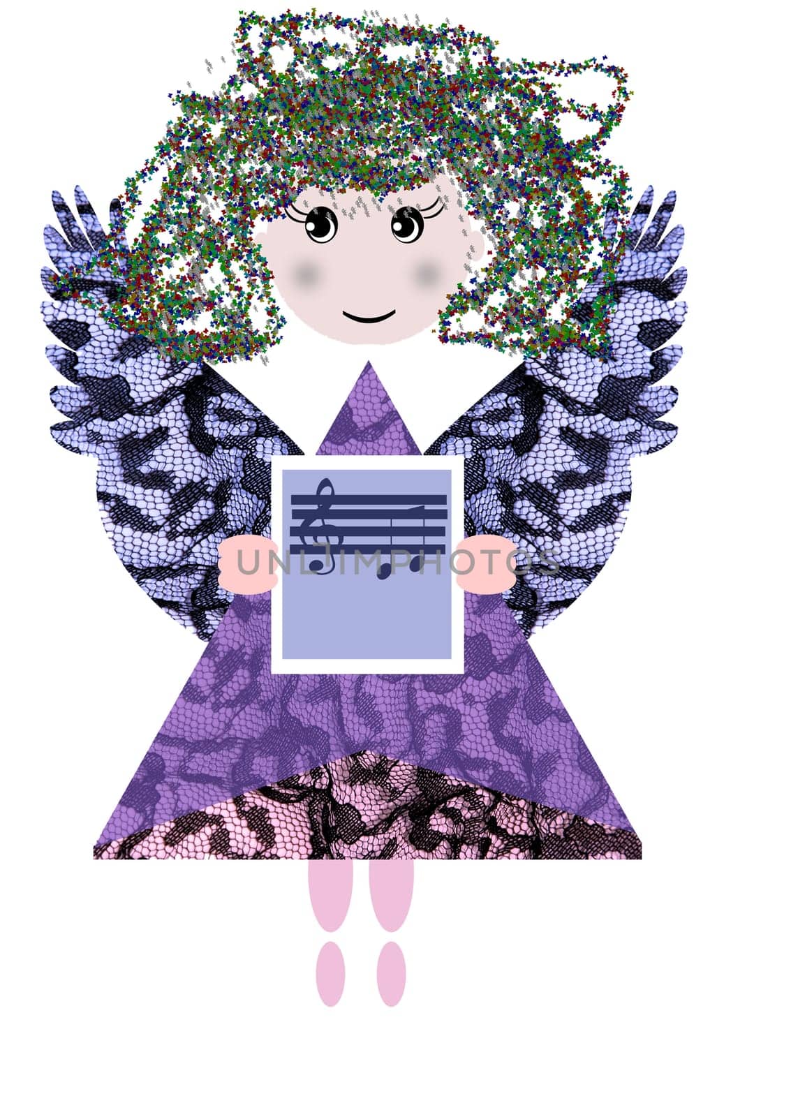 angel with the wings made of lance