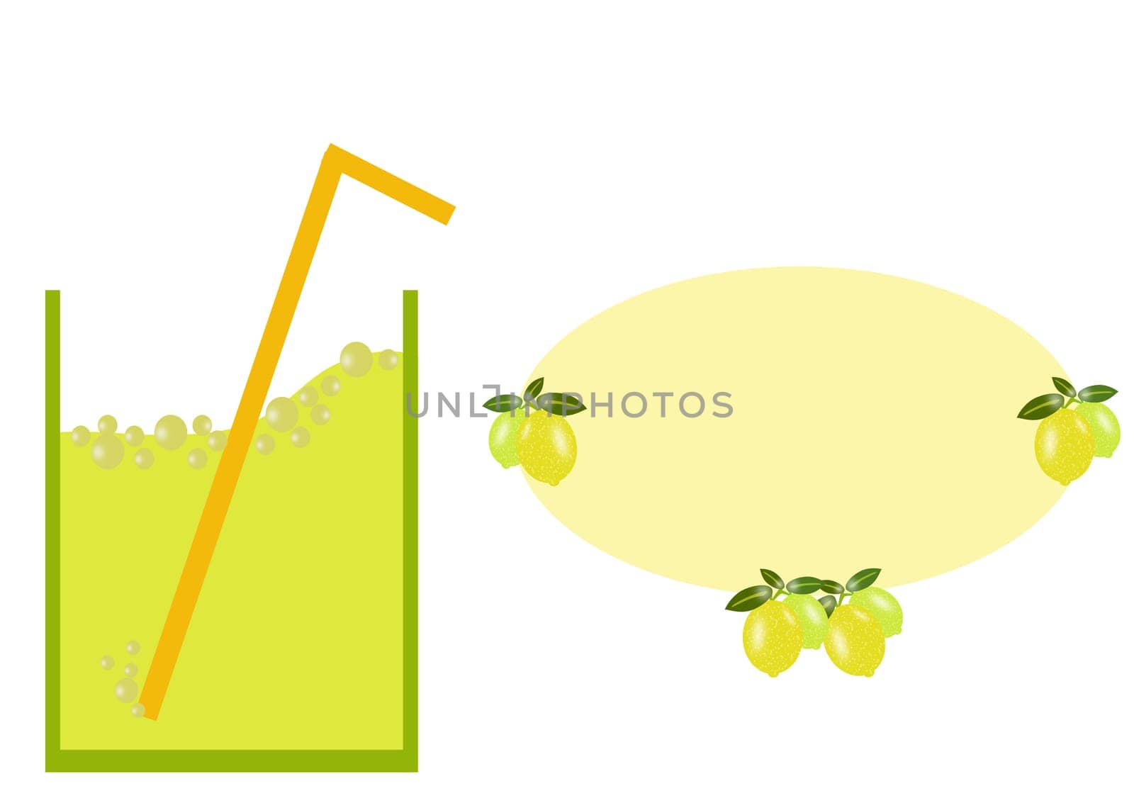 glass of lemonade with straw