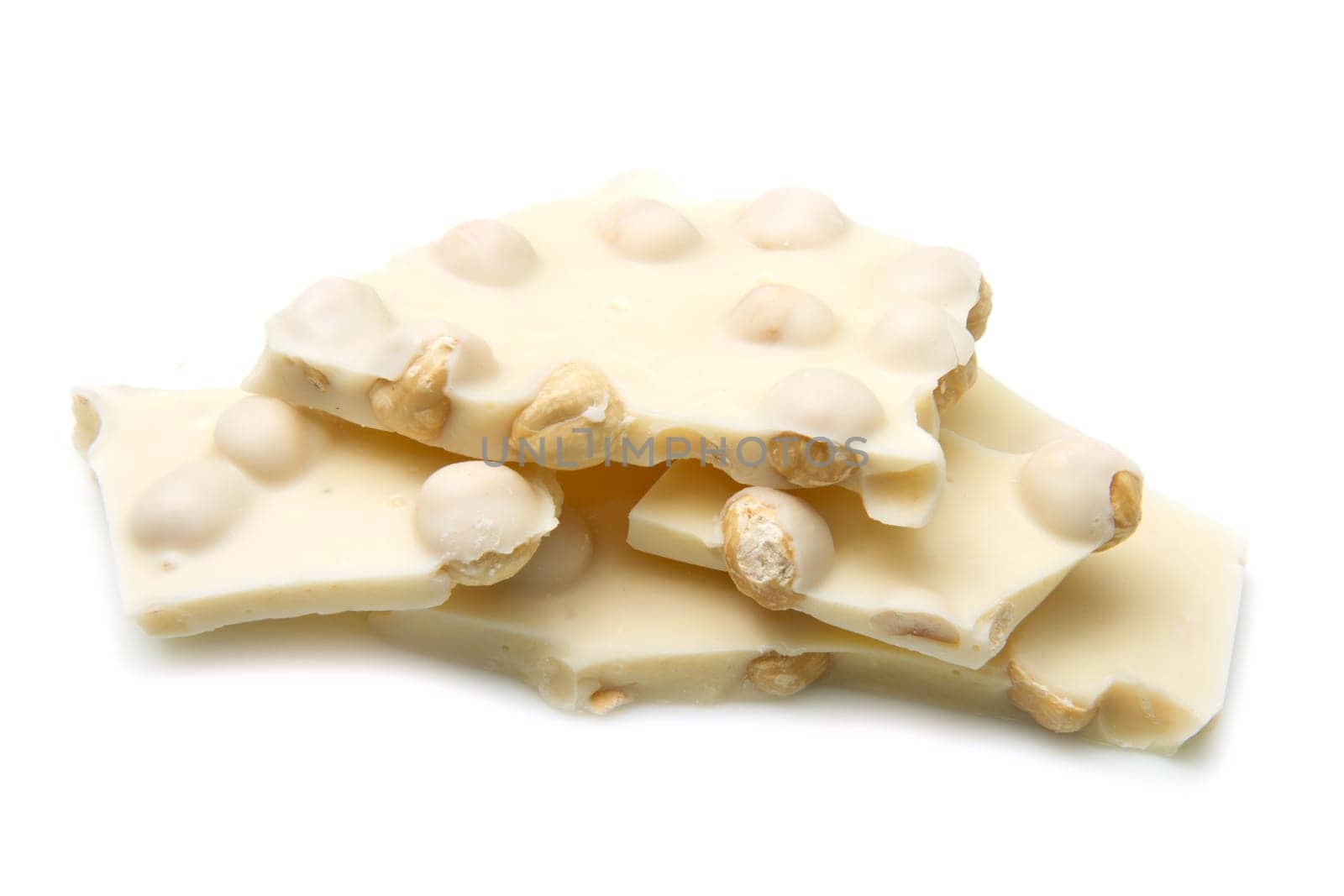 white chocolate with hazelnut