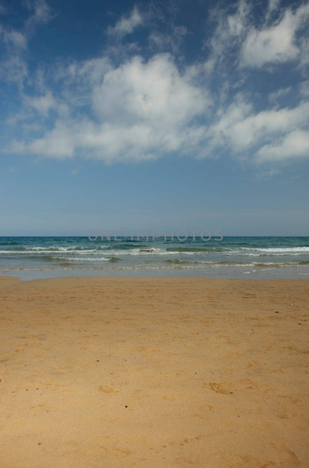 Empty Beautiful and sunny spanish beach
