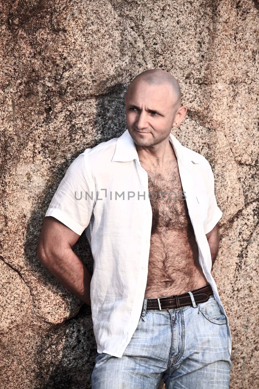 Fashion style photo of a handsome man