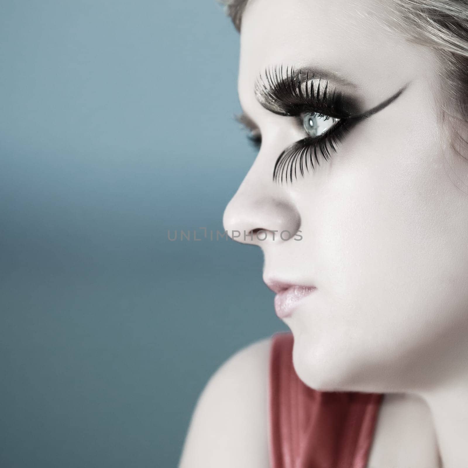 Artistic style portrait of young beautful woman