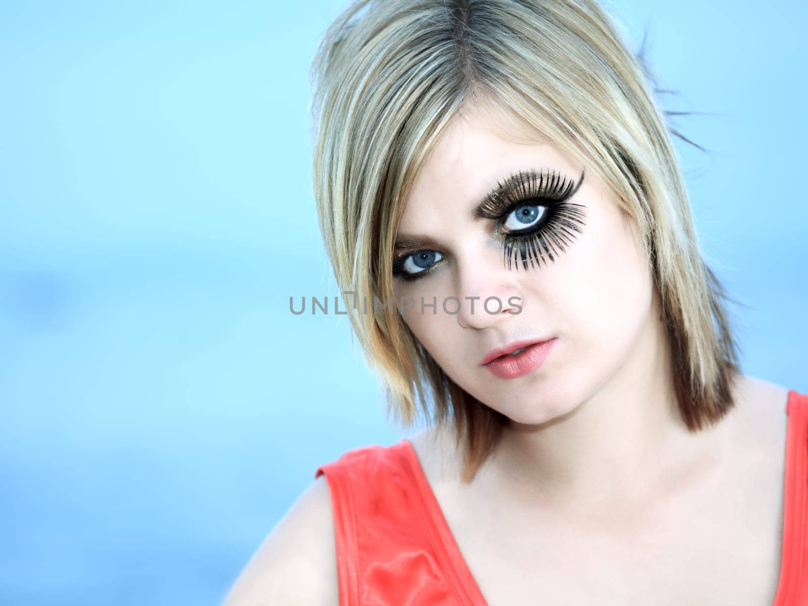 Artistic style portrait of young beautful woman