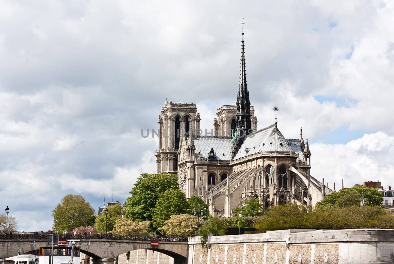 Notre-Dame de Paris on the Ile de la Cite - France.