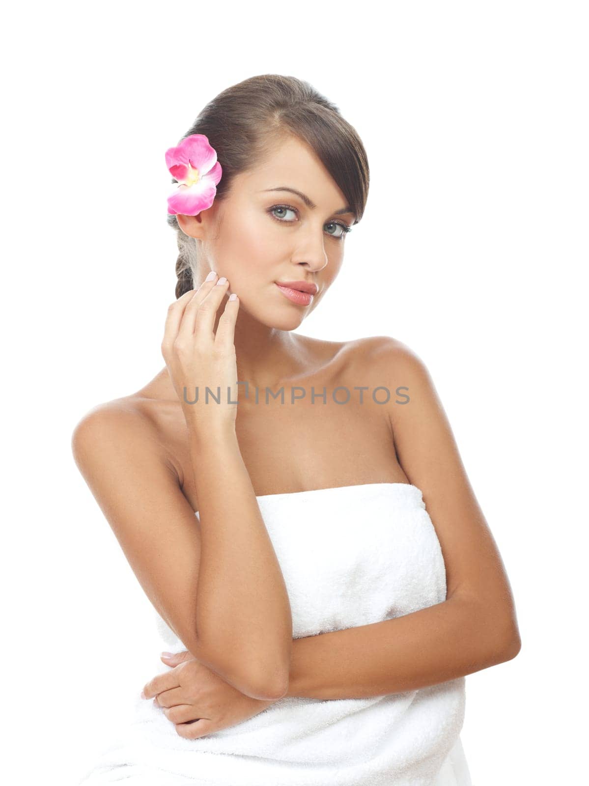 Portrait of Beautiful woman before spa treatment