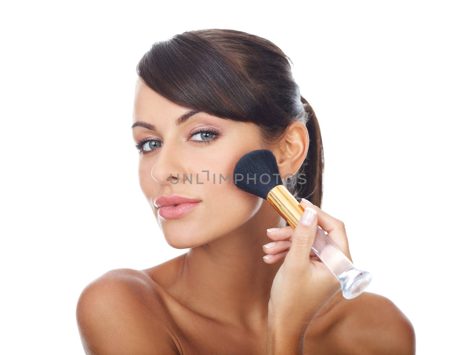 Beautiful and sexy woman doing makeup