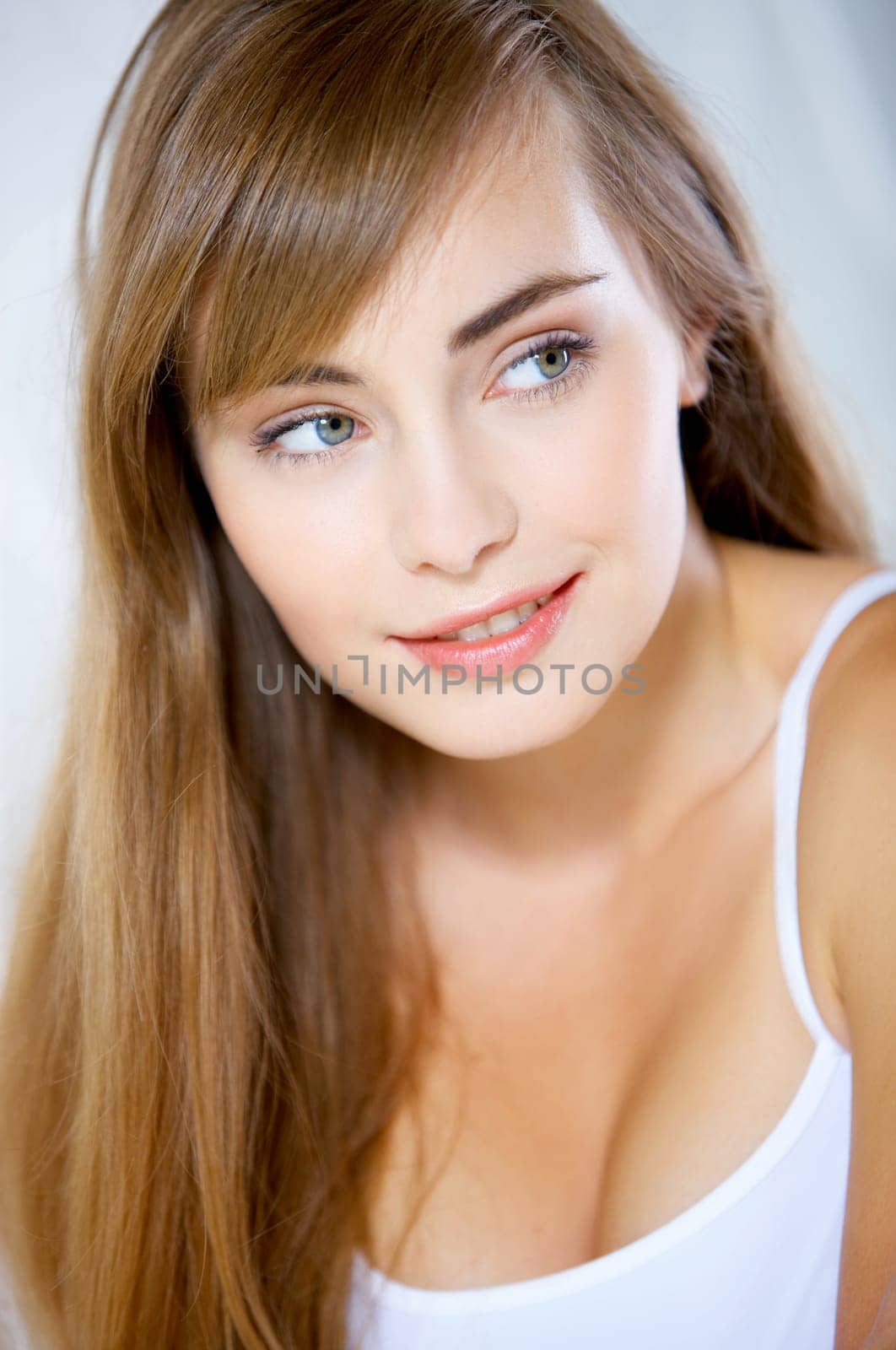 Portrait of cute and happy teenage girl
