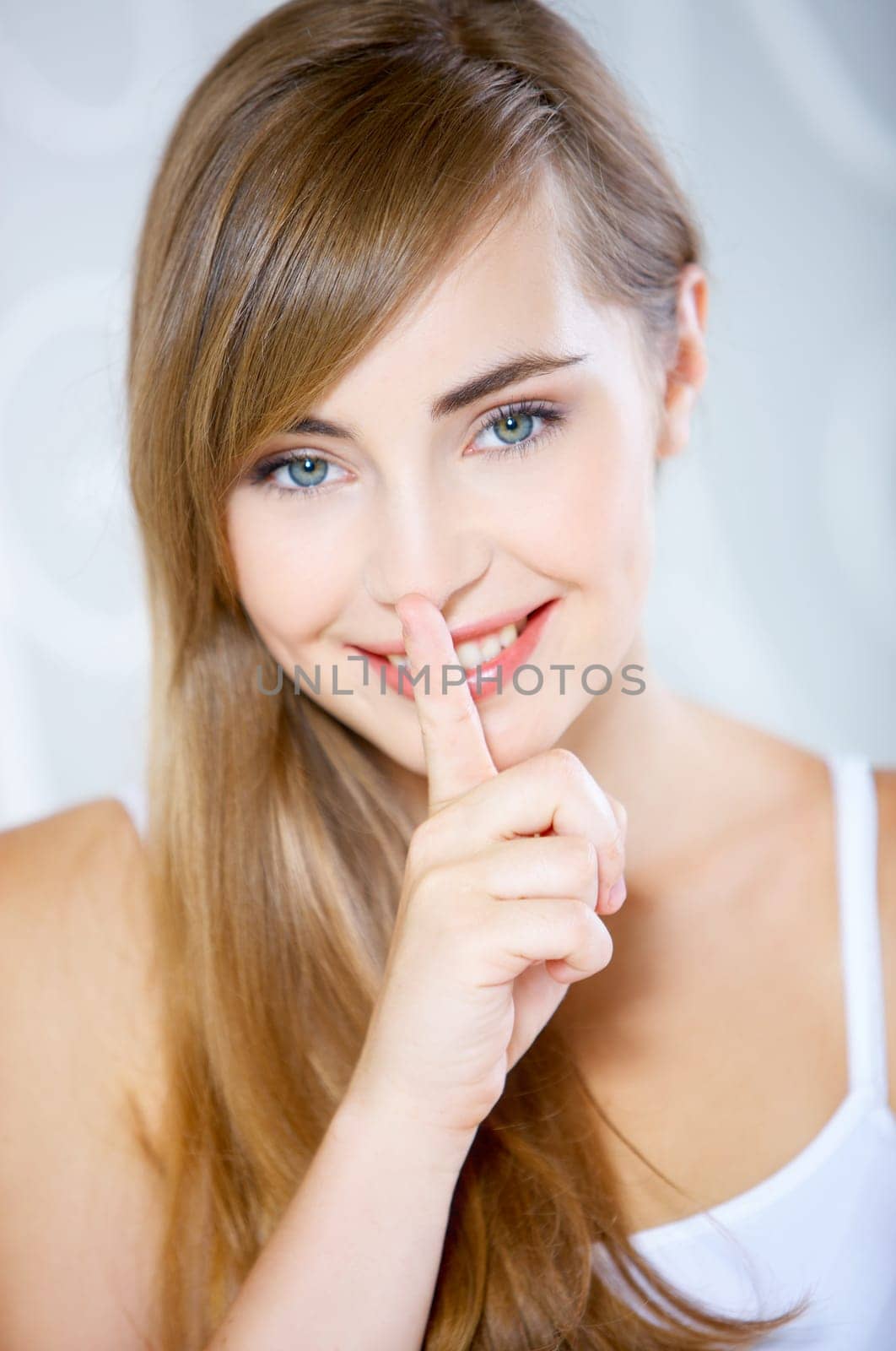 Portrait of cute and happy teenage girl