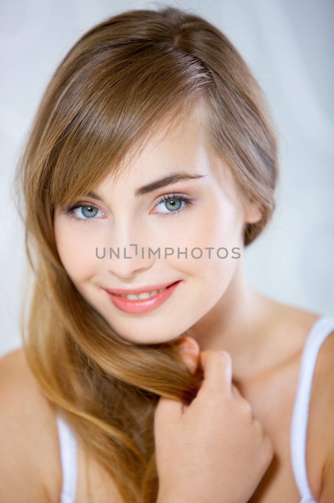 Portrait of cute and happy teenage girl