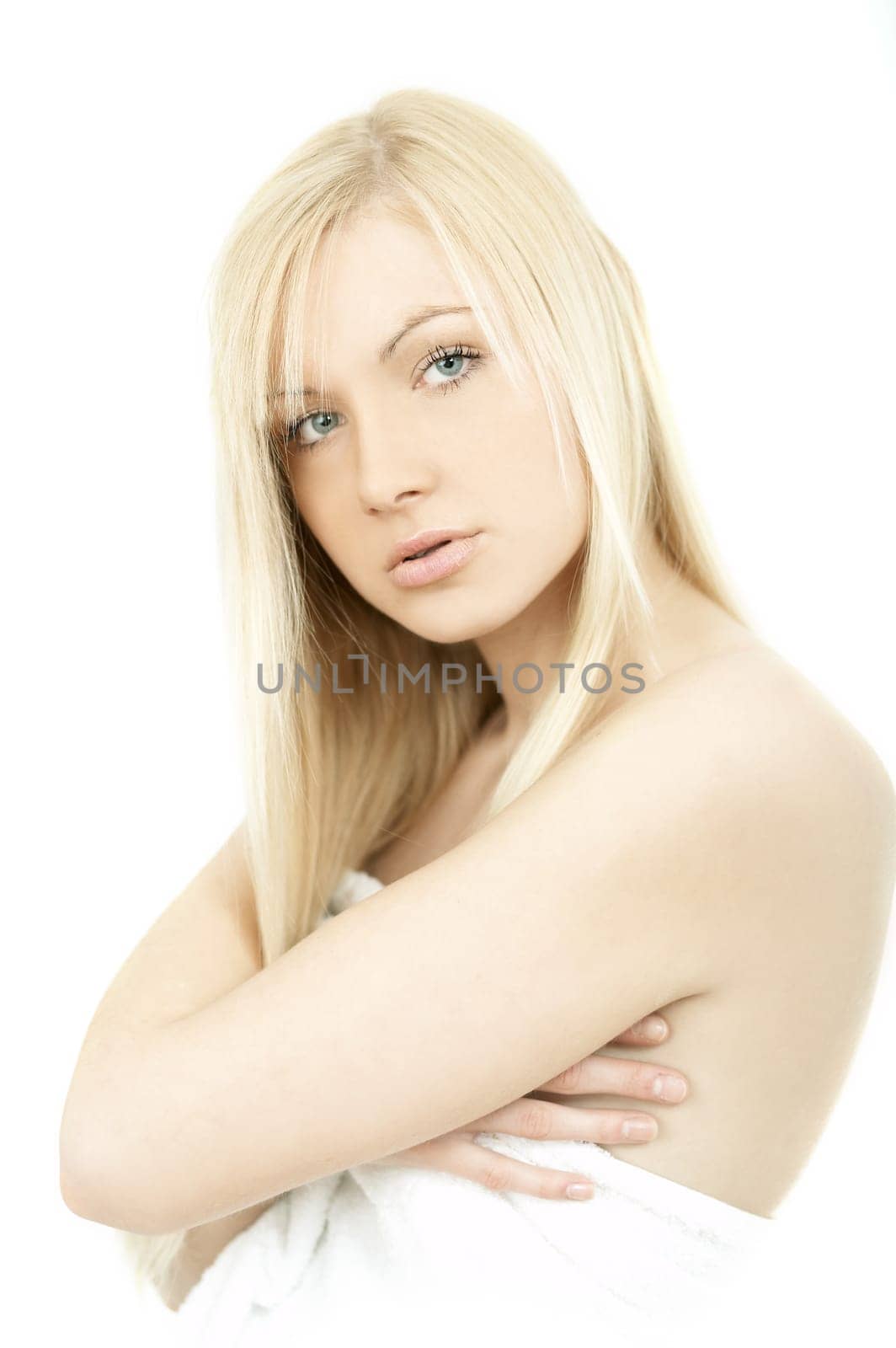 Portrait of Fresh and Beautiful young blond woman
