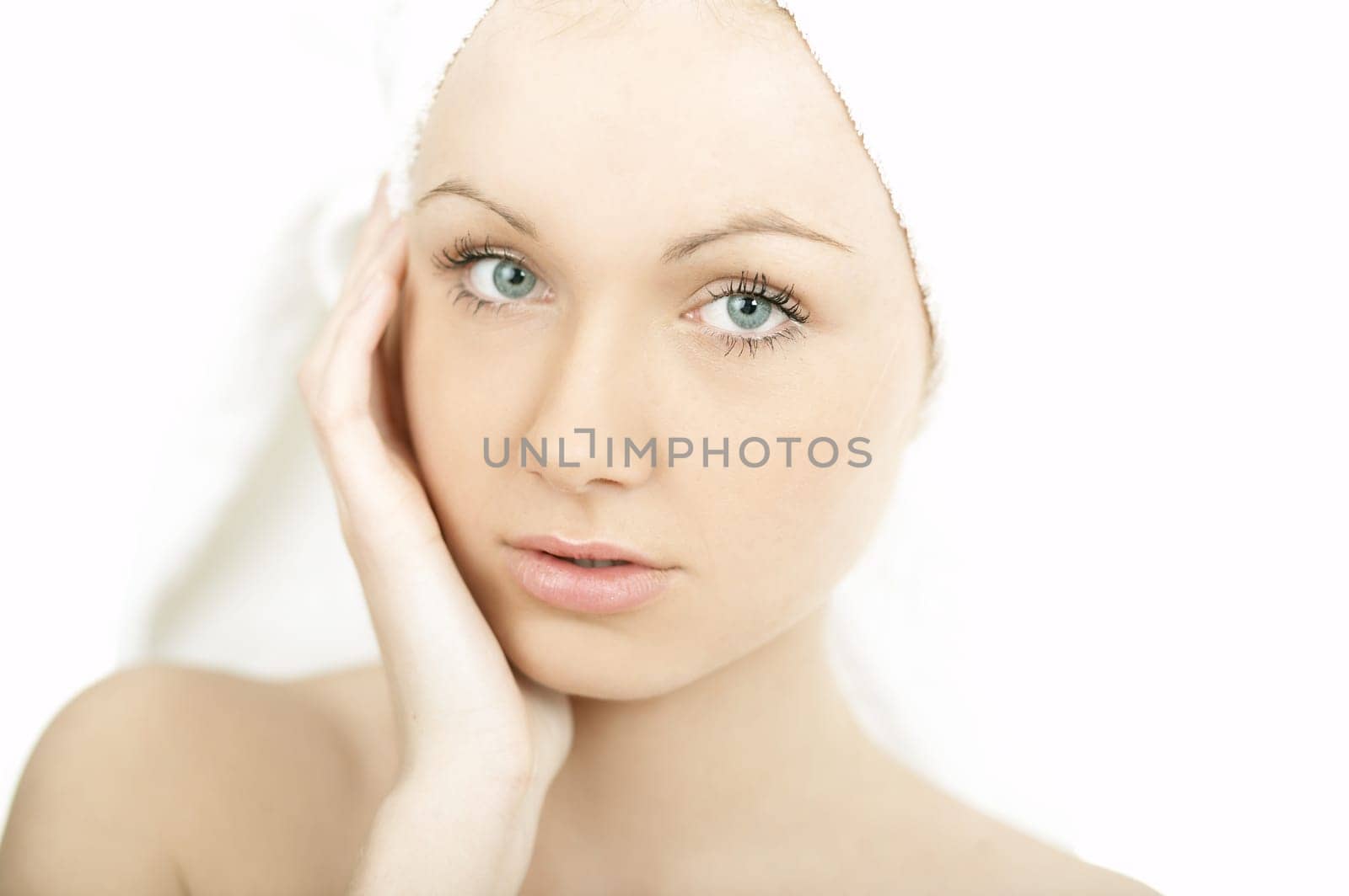Portrait of Fresh and Beautiful young blond woman