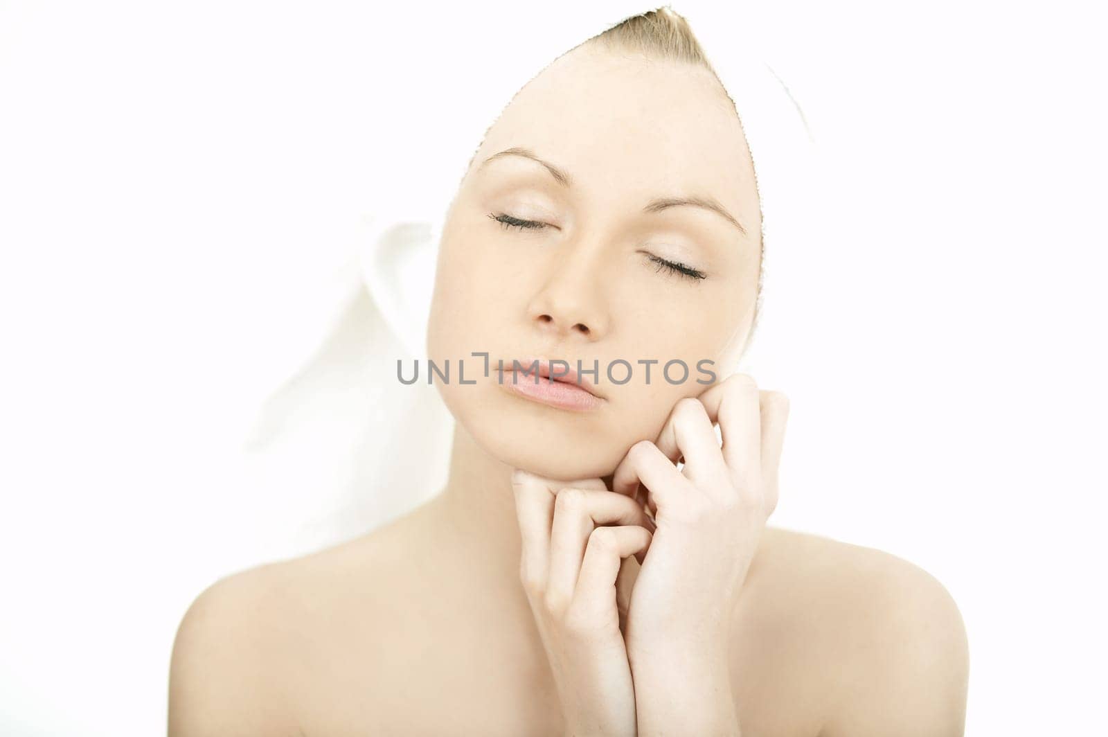 Portrait of Fresh and Beautiful young blond woman
