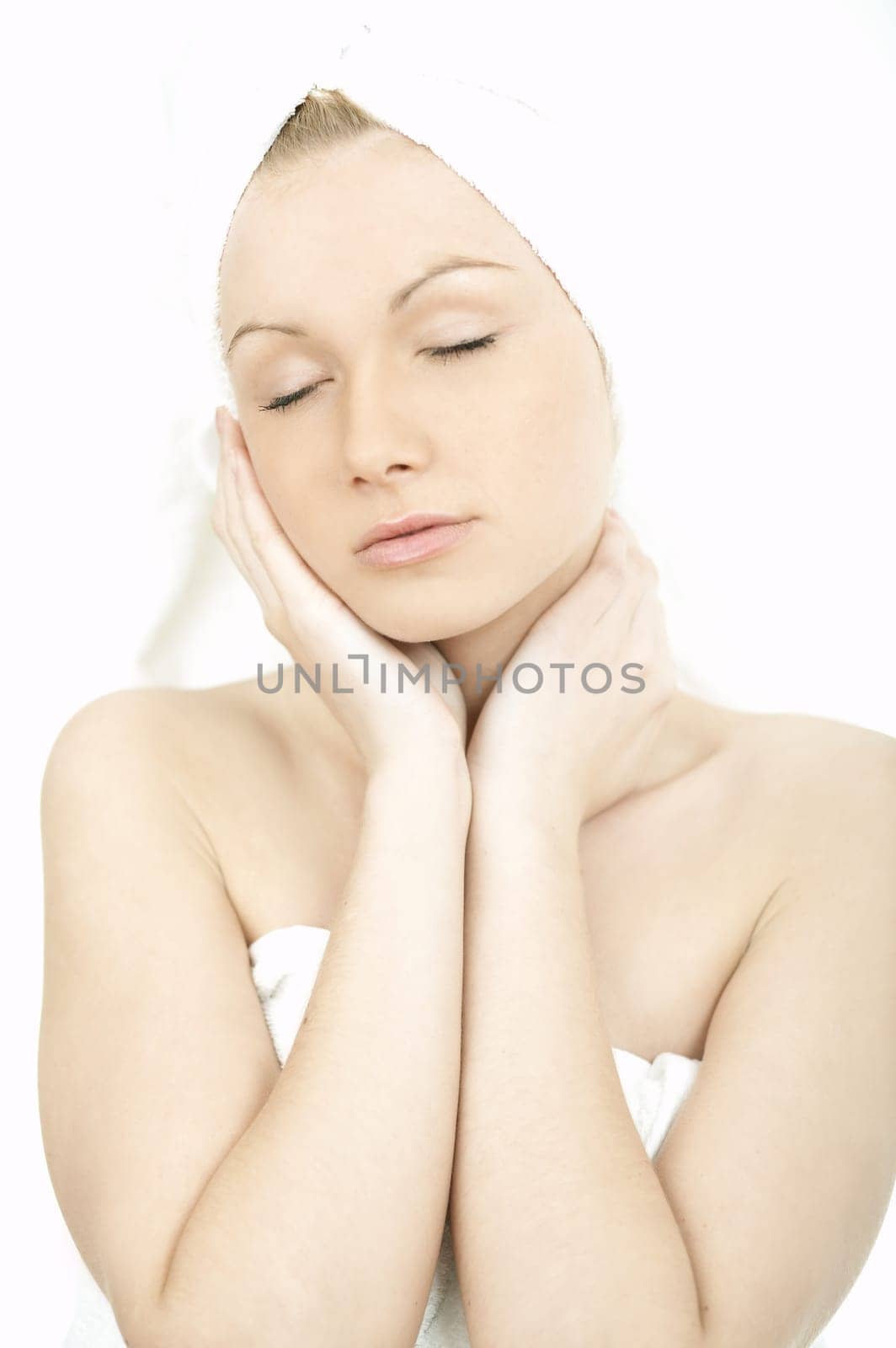 Portrait of Fresh and Beautiful young blond woman