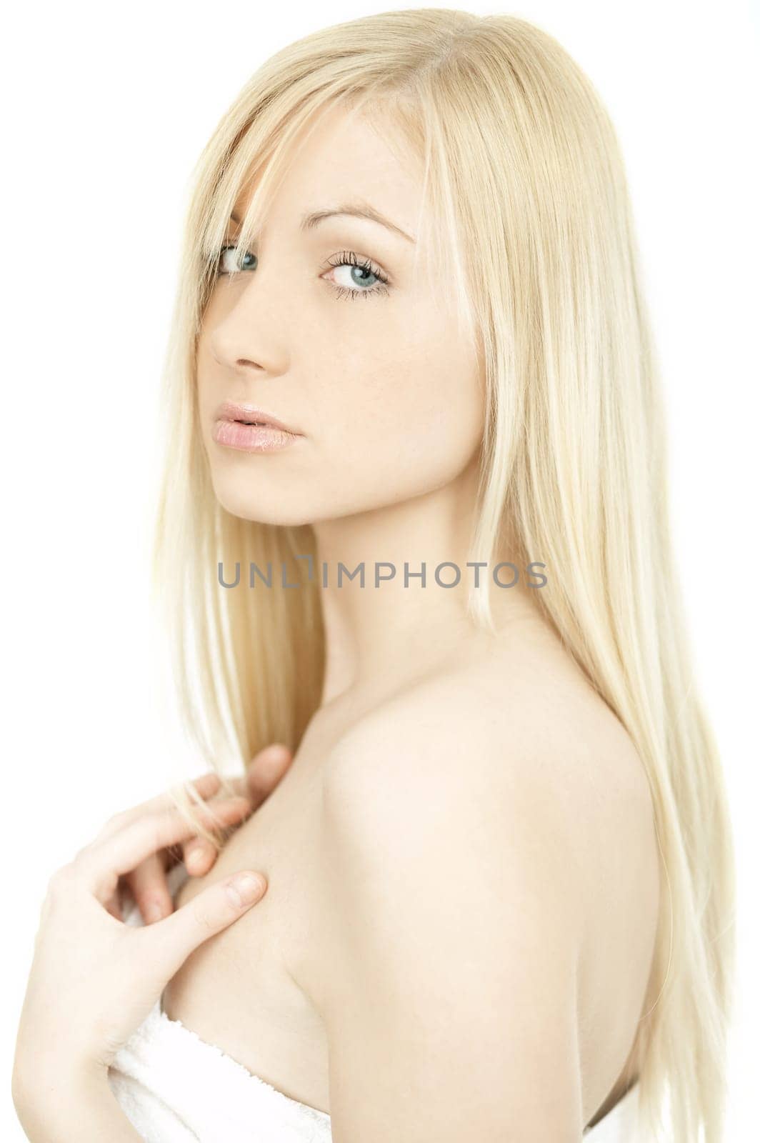 Portrait of Fresh and Beautiful young blond woman