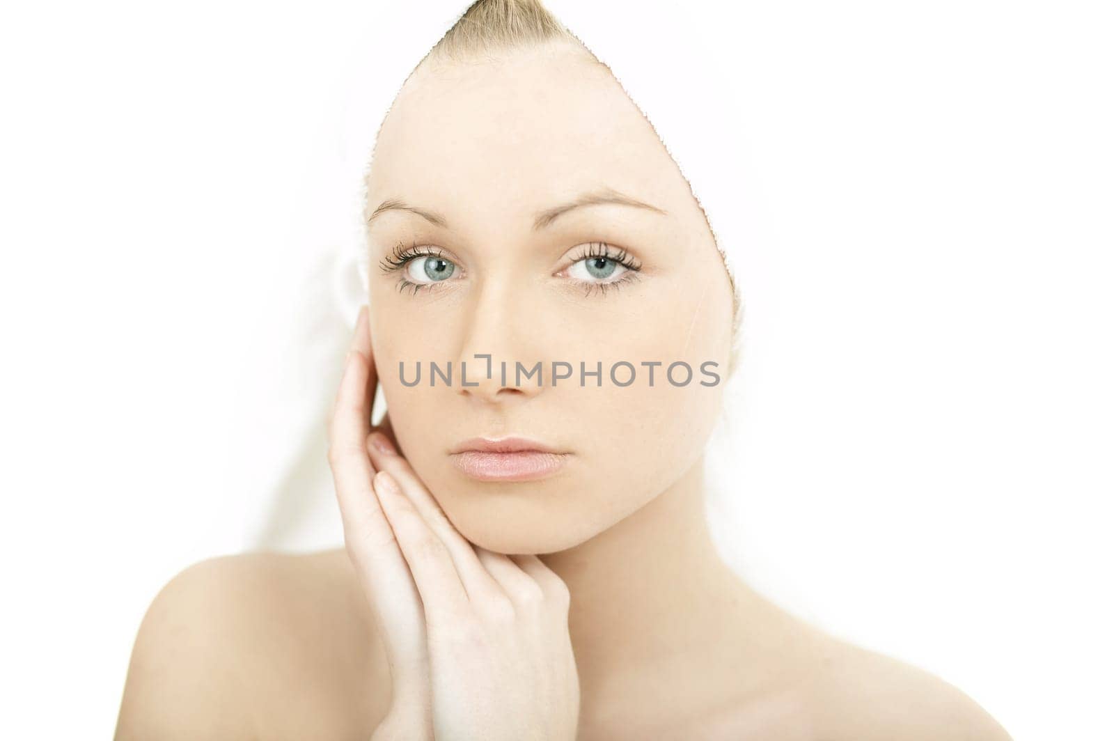 Portrait of Fresh and Beautiful young blond woman