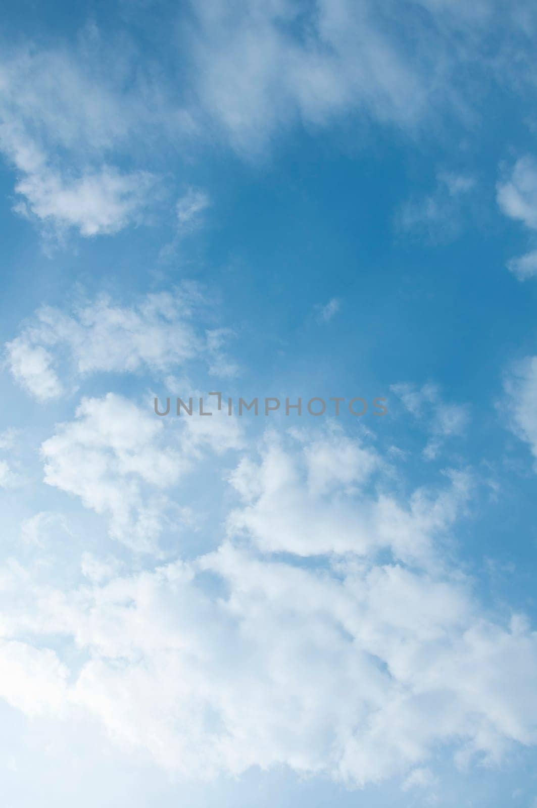 A beautiful spring sky with white clouds