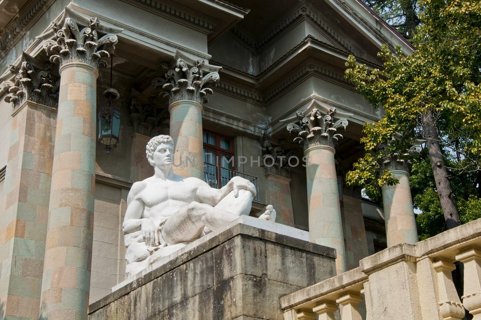 The monument of architecture of the Stalin era. Sanatorium Metalurg. Sochi