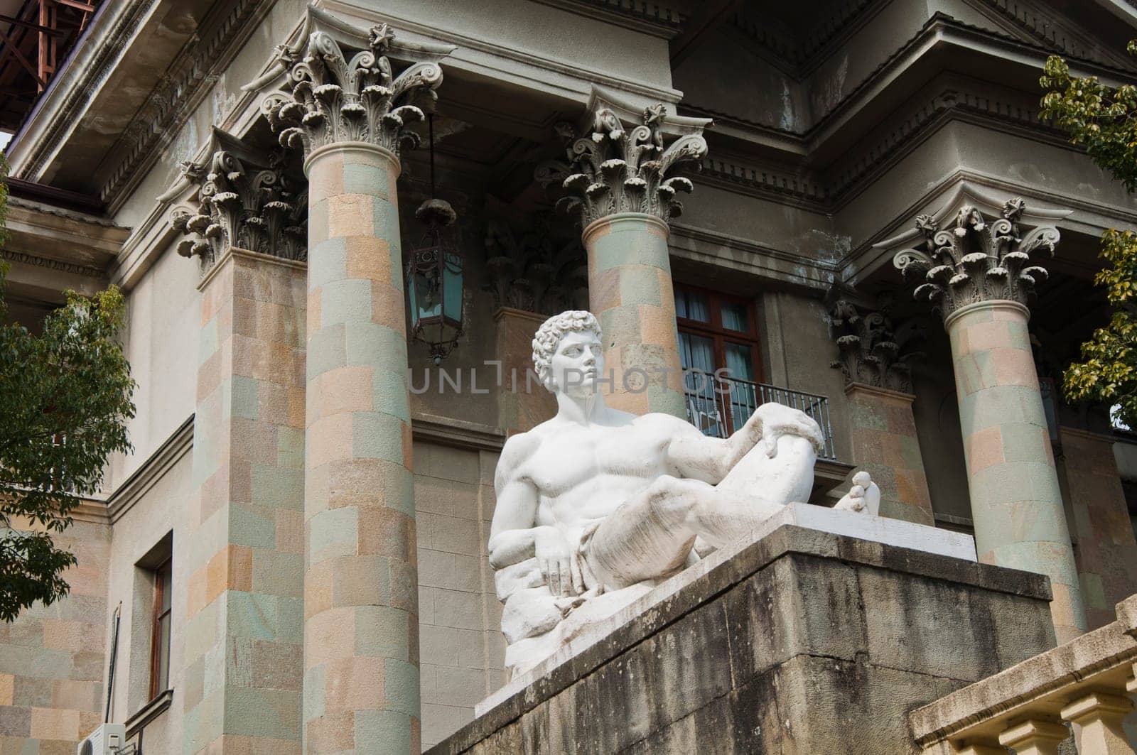 The monument of architecture of the Stalin era. Sanatorium Metalurg. Sochi