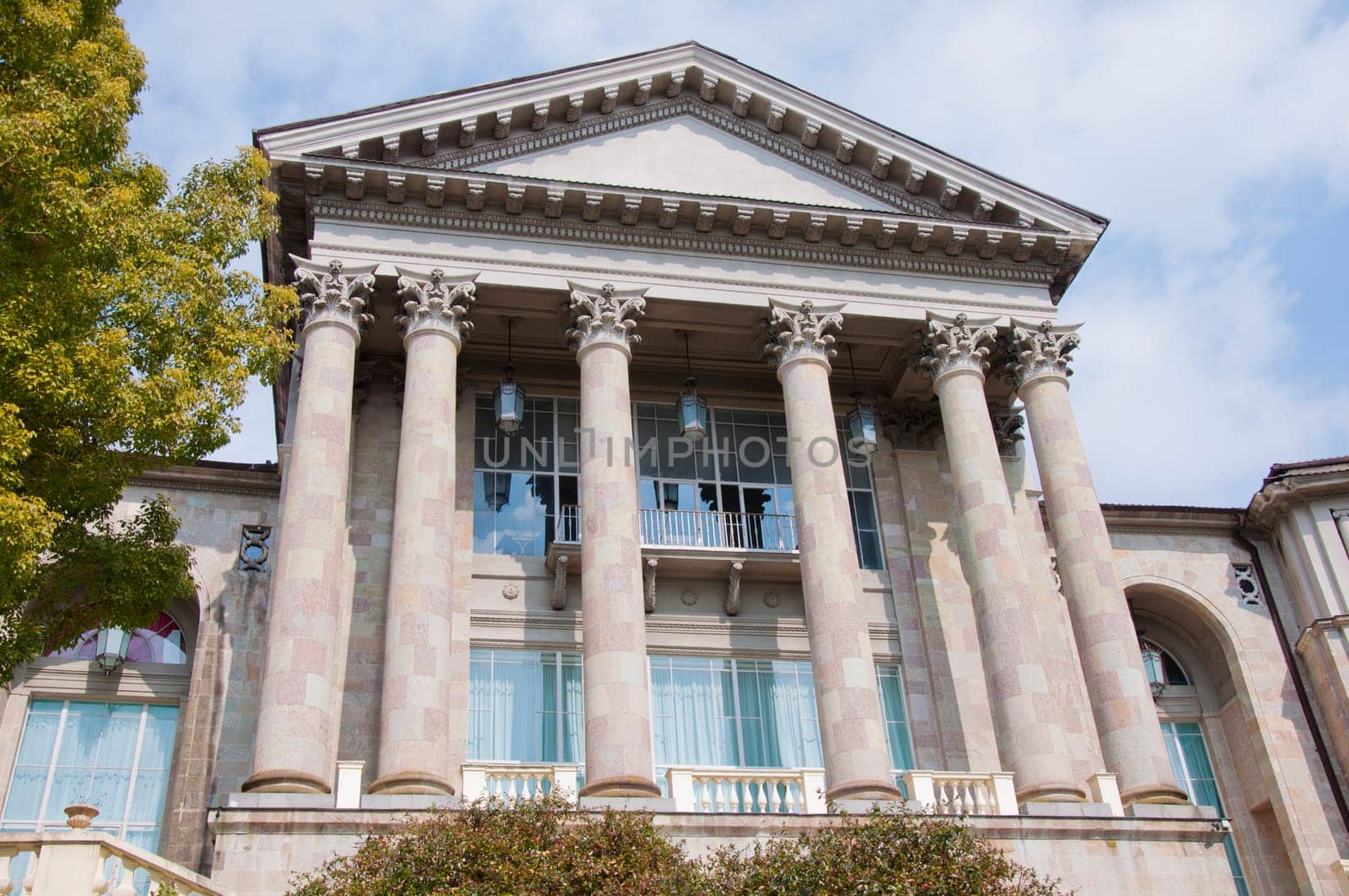 The monument of architecture of the Stalin era. Sanatorium Metalurg. Sochi