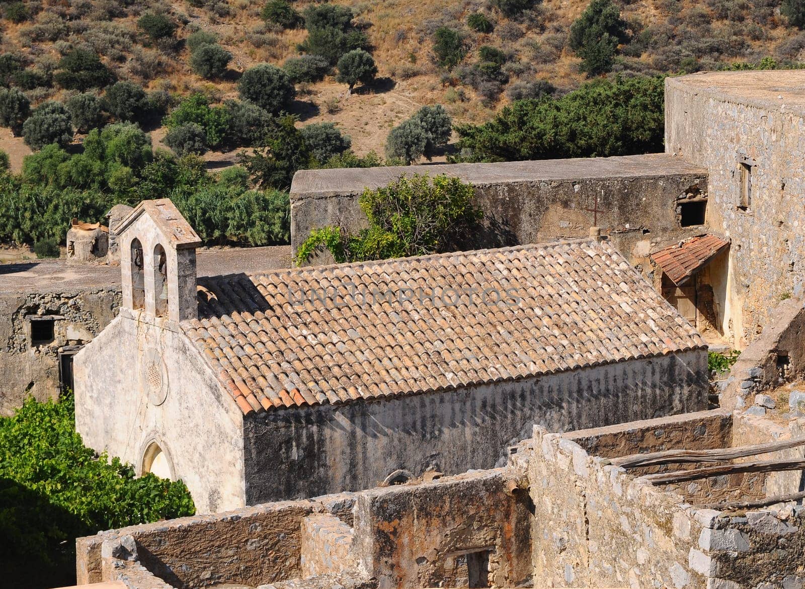 The ancient monastery of Moni Kato Preveli in Crete
