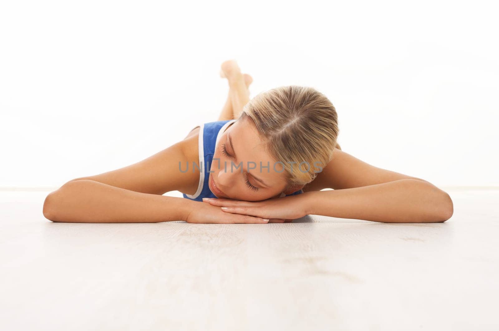 Young beautiful woman during fitness time and exercising