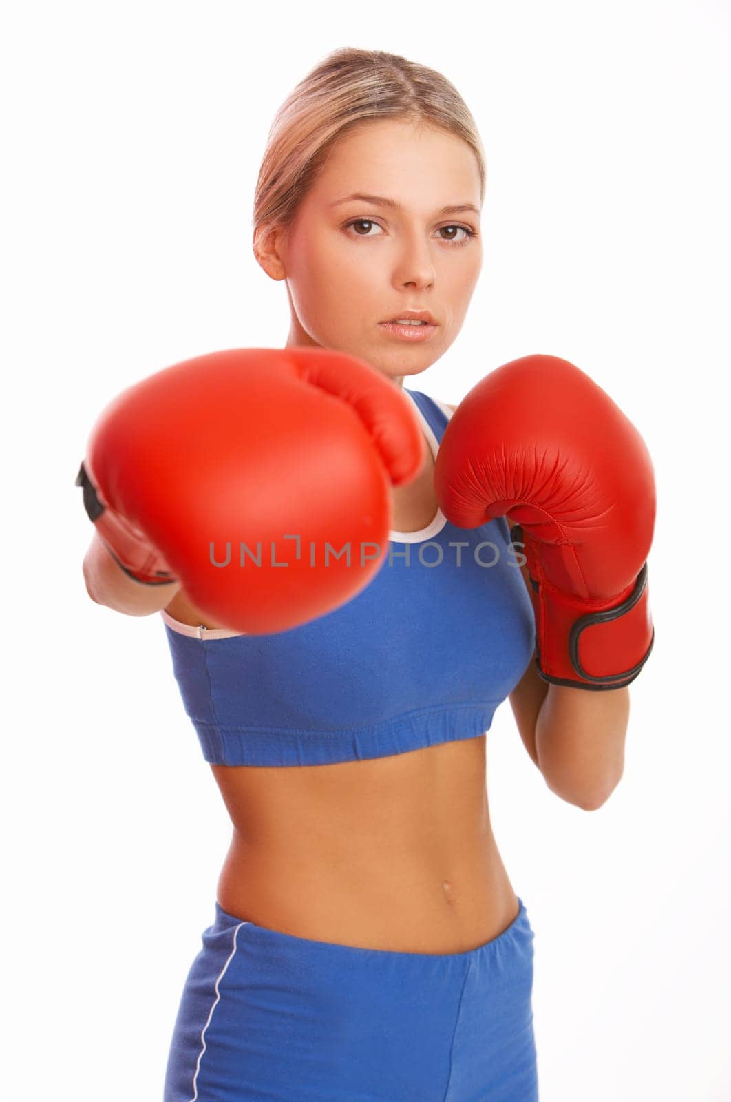 Young beautiful woman during fitness time and exercising