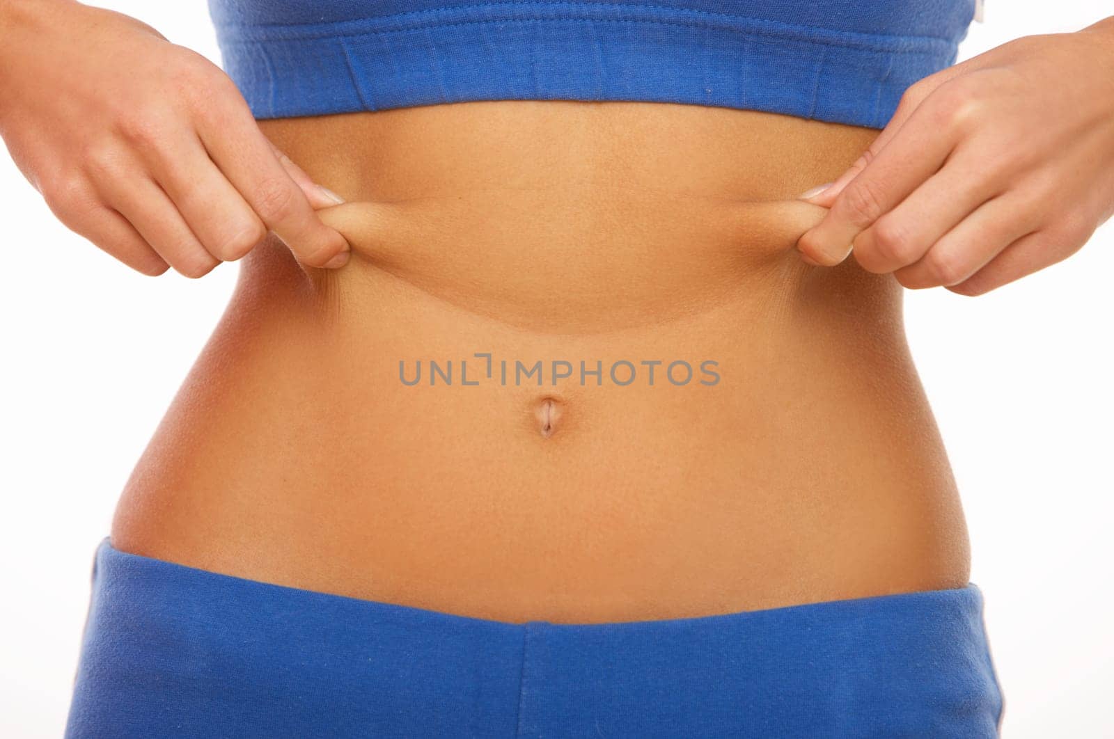 Woman&#039 s Fingers Touching her body parts