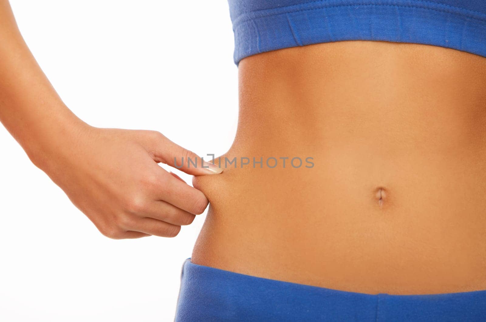 Woman&#039 s Fingers Touching her body parts