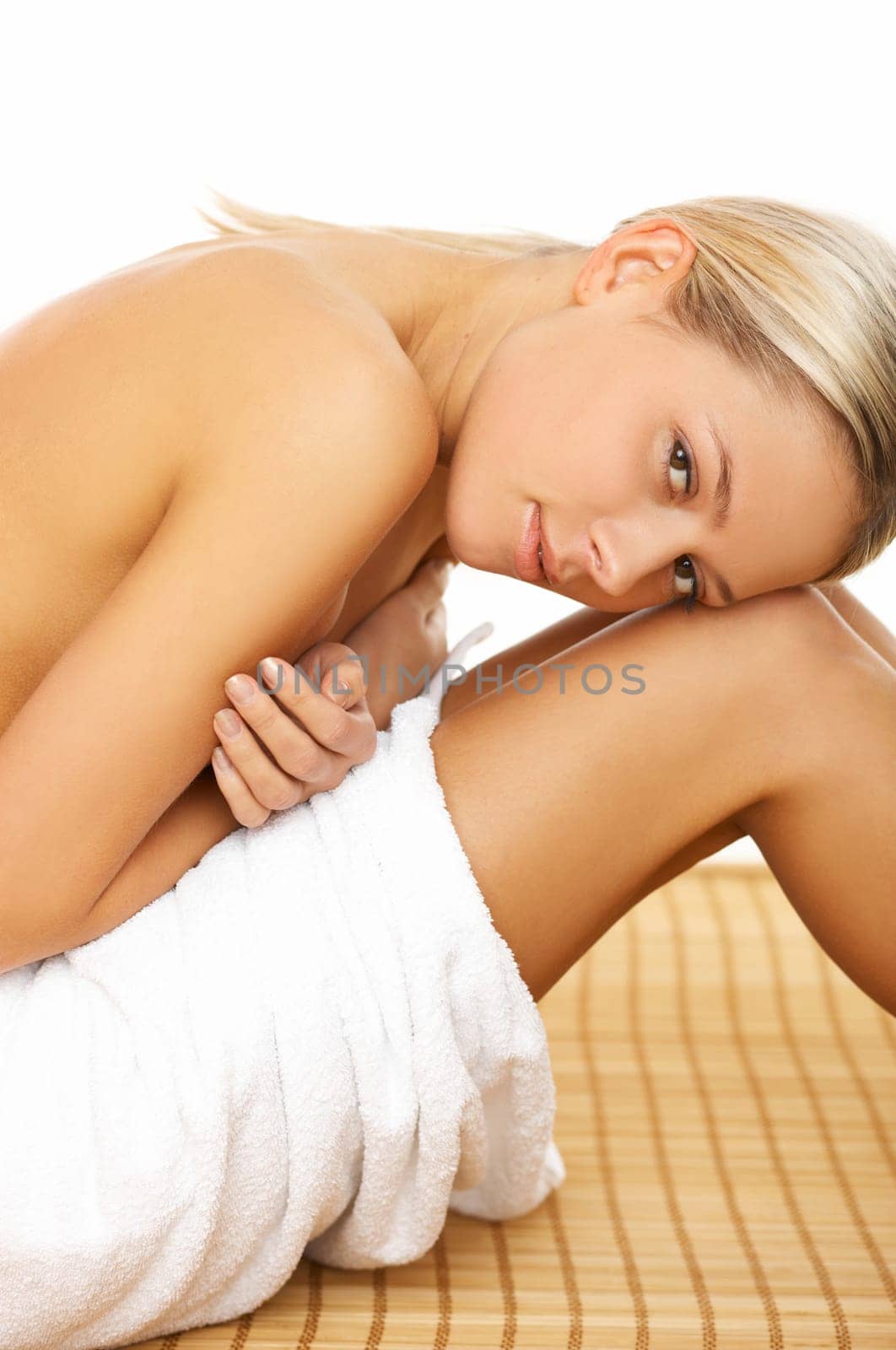 Portrait of beautiful woman before spa treatment