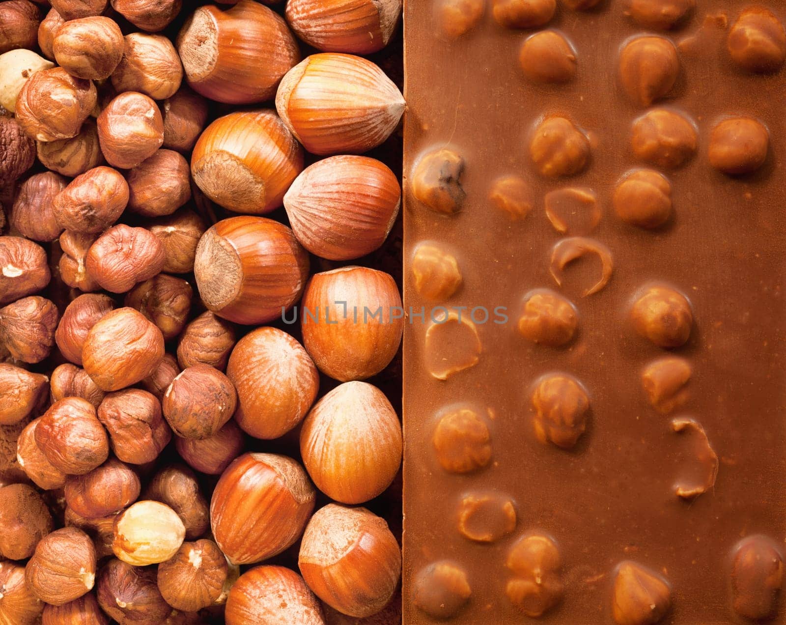 Hazelnut Chocolate with different sorts of Hazelnut