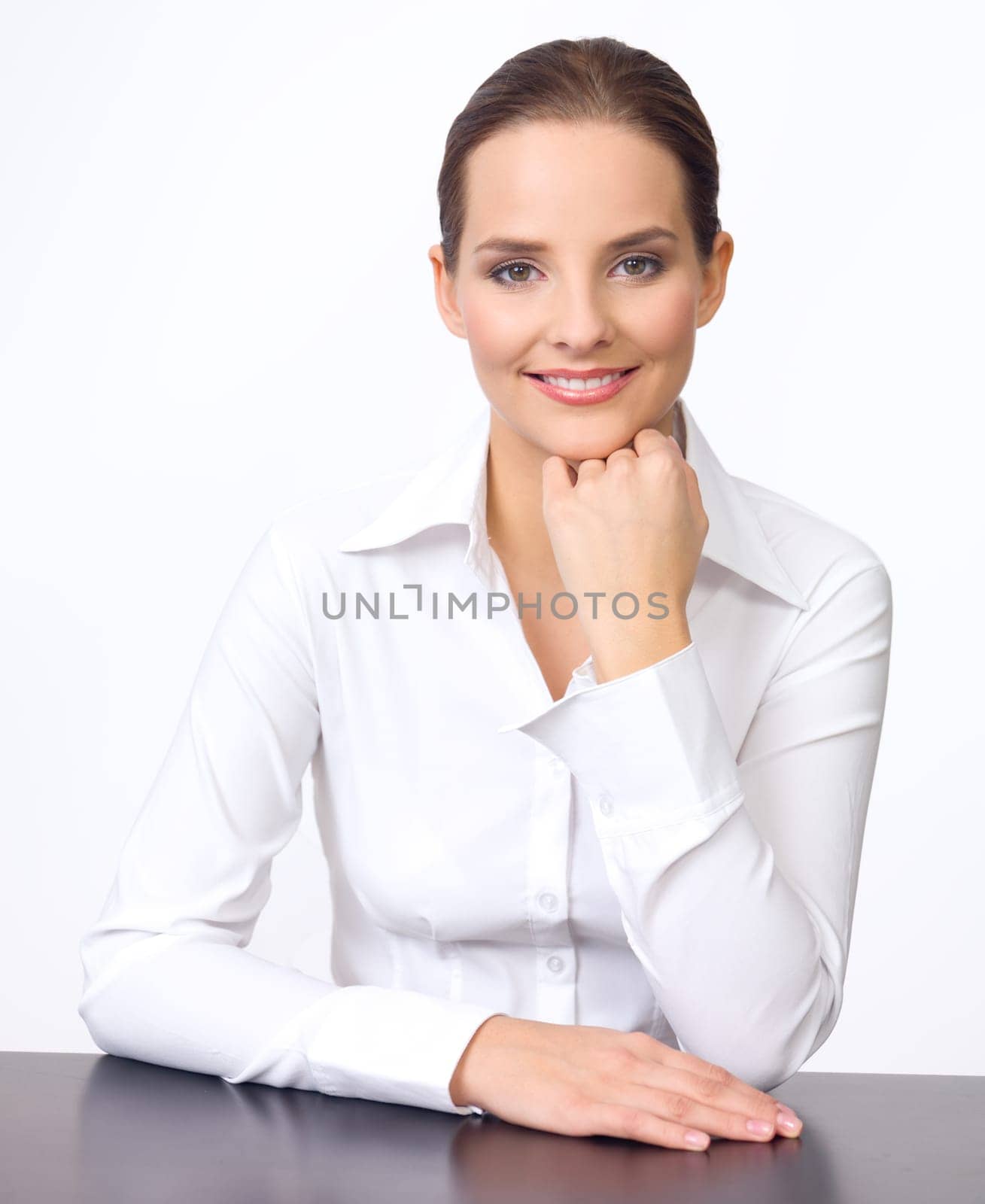 Portrait of beautiful and young business woman