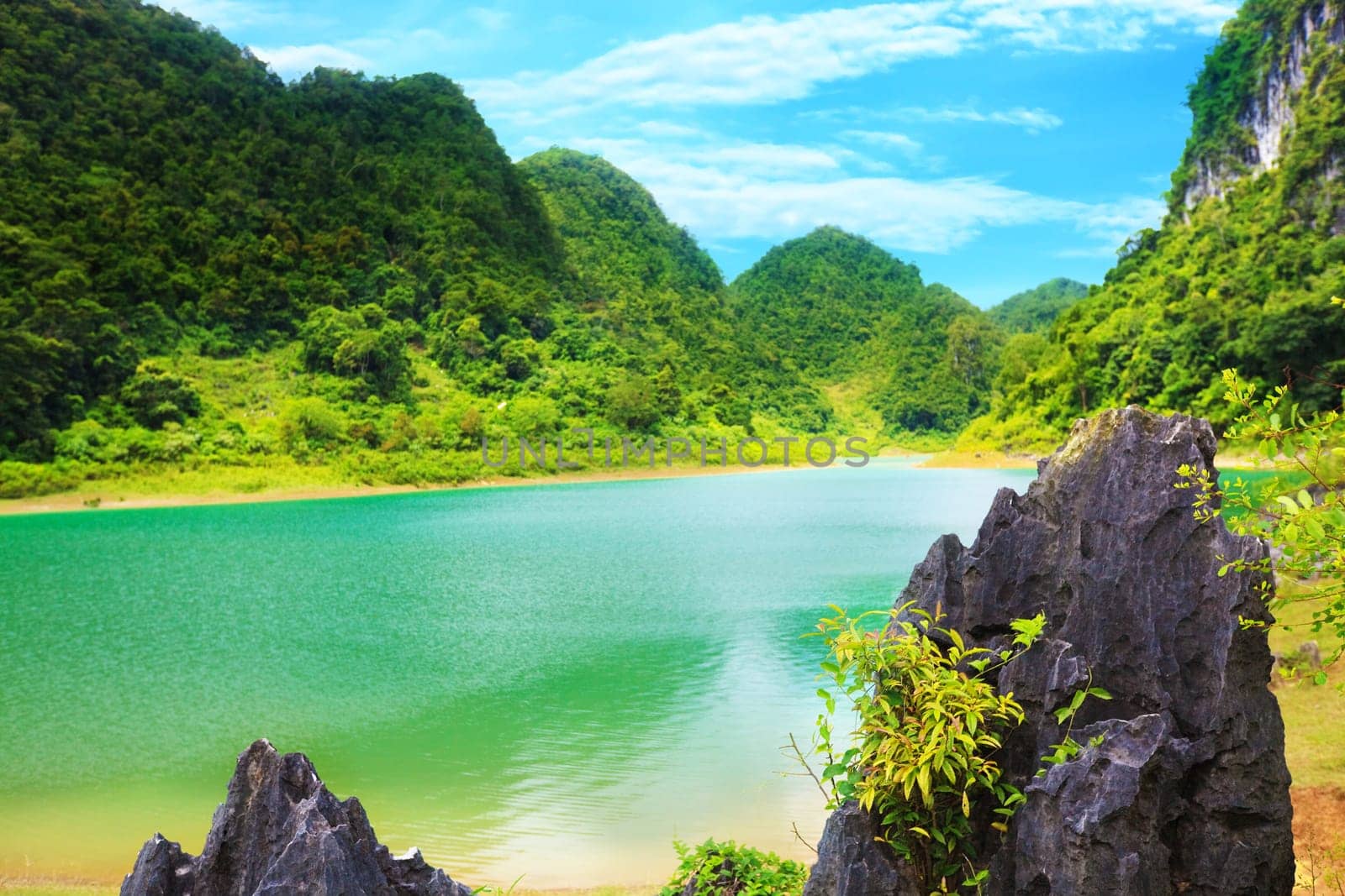 Thang Hen lake. Province Cao Bang. Vietnam