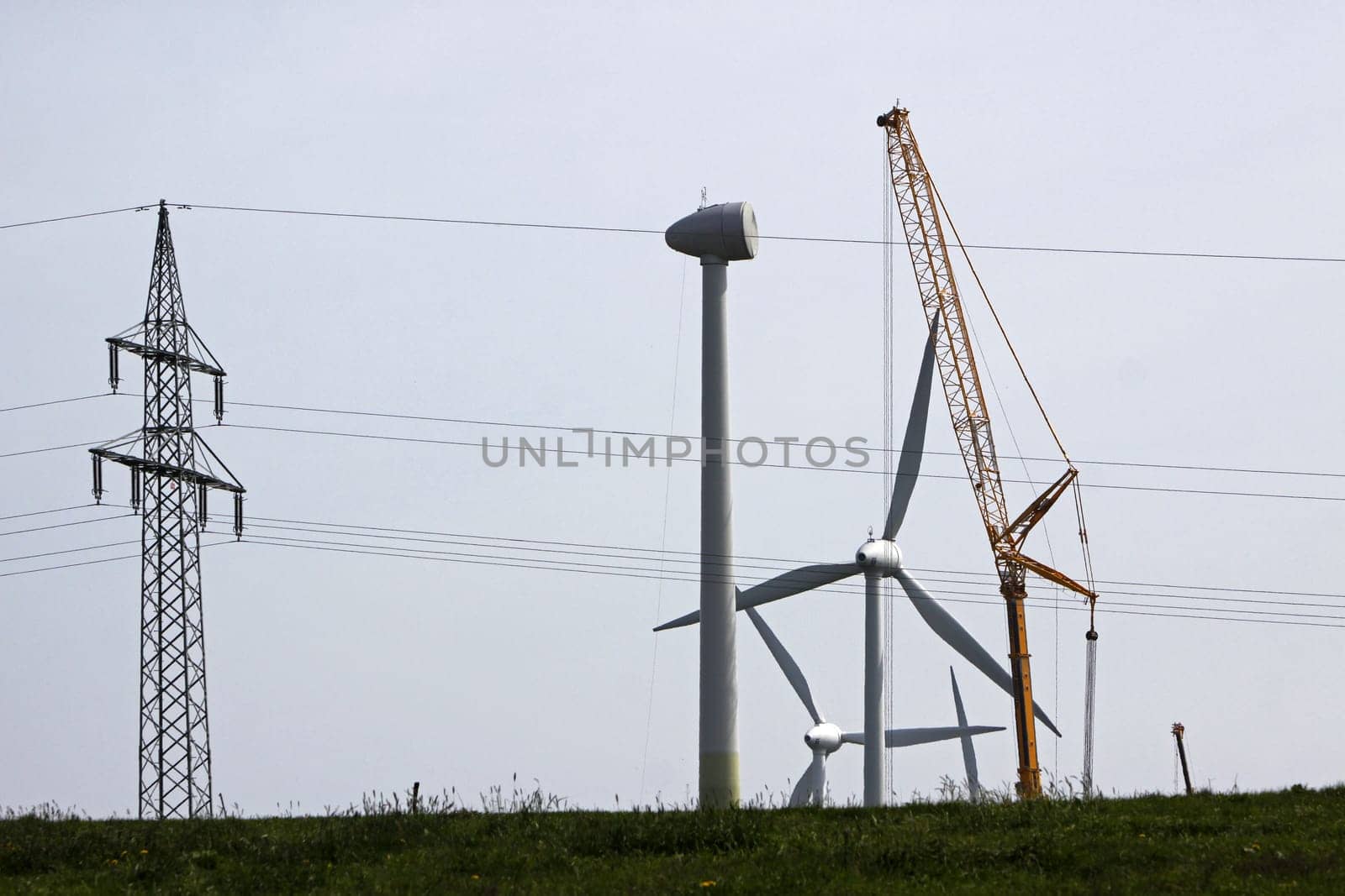 Wind turbine construction Alverdissen (Saalberg)