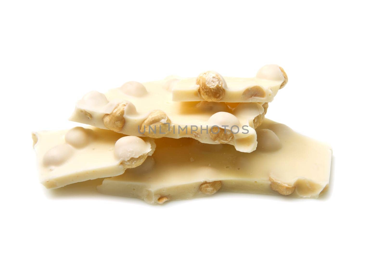 white chocolate with hazelnut