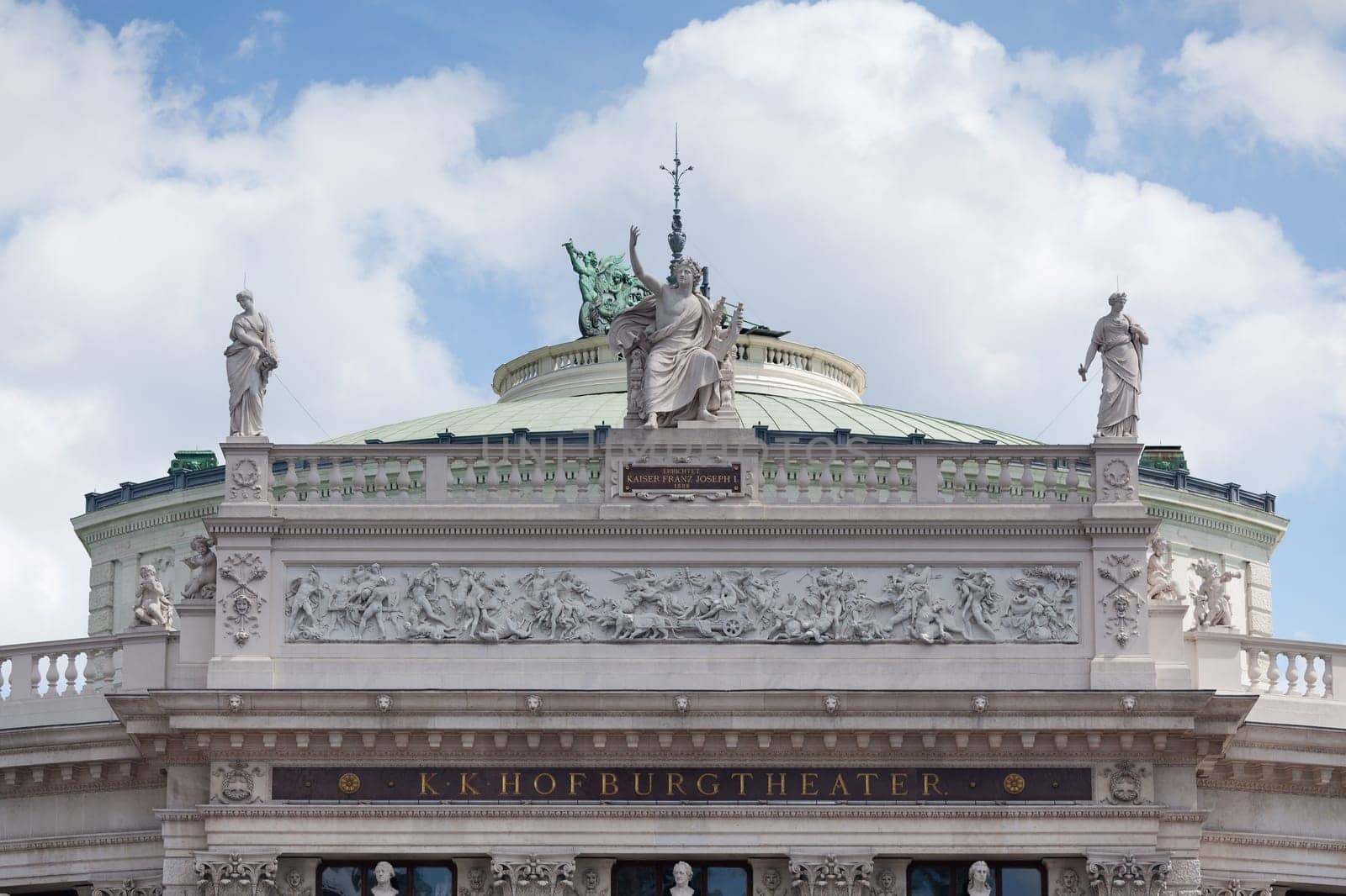 Burgtheater Vienna,historic building and landmark on the Ring Strasse