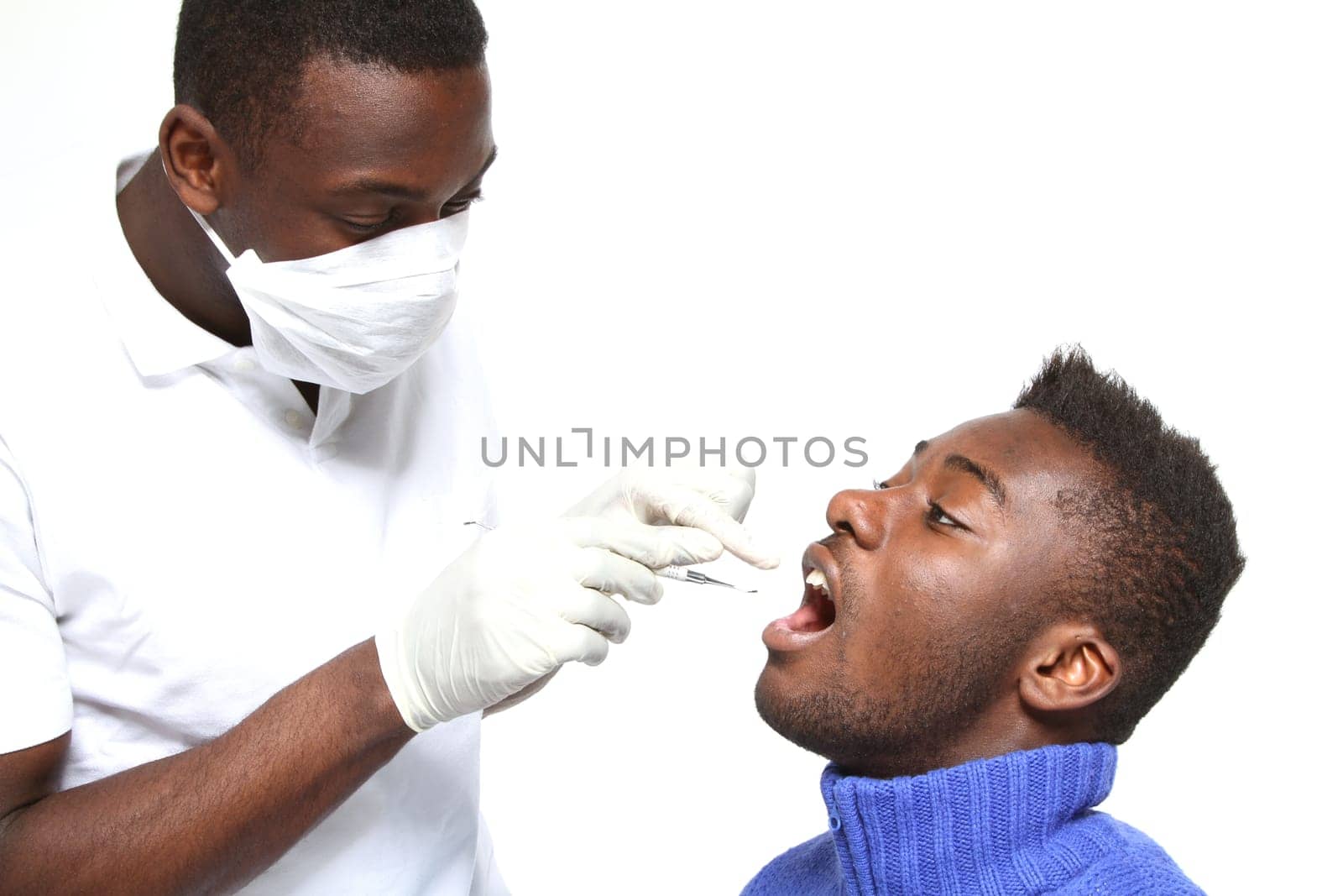 Dentist and patient